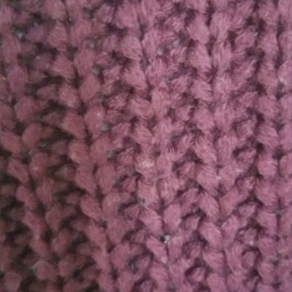 Wine Cableknit Off the Shoulder Sweater - Picture 3 of 6